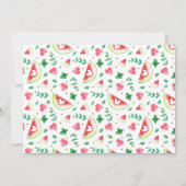 One In A Melon | Invitation pour le premier annive (Dos)