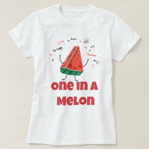 One in a Melon – Leuk Zomer Watermeloen Ontwerp T-shirt