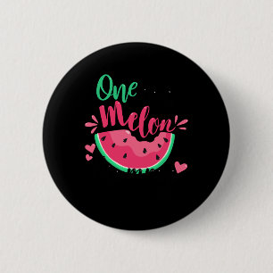 One In A Melon Mama Zomer Verjaardagsfeestje Match Ronde Button 5,7 Cm