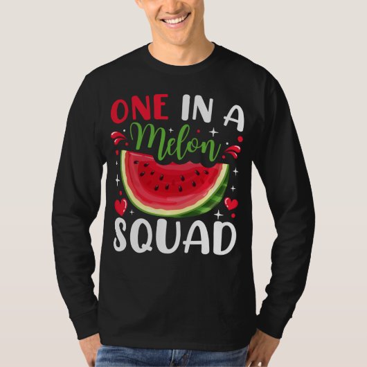 One in a Melon Squad B-Day Party Mannen LS T-shirt (Voorkant)