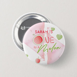 One In A Melon Verjaardag gepersonaliseerd Ronde Button 5,7 Cm
