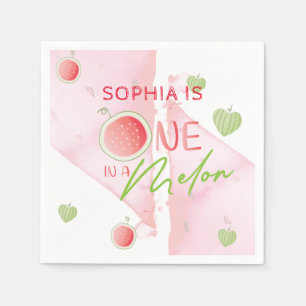 One In A Melon Verjaardag gepersonaliseerd Servet