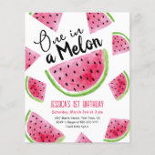 One in a Melon Verjaardagsfeestje Budget Invitatio (Voorkant)