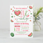 One in a Melon Verjaardagsuitnodiging - Gingham Kaart (Staand voorkant)