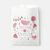 One in a Melon Watermelon Girl Verjaardag bedankt Bedankzakje (Voorkant)