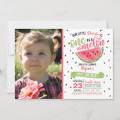 One In a Melon Watermelon Photo Invitation (Devant)
