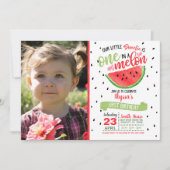 One In a Melon Watermelon Photo Invitation - Rouge (Devant)