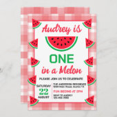 One In A Melon Watermelon Verjaardag Kaart (Voorkant / Achterkant)