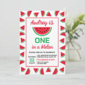 One In A Melon Watermelon Verjaardag Kaart (Staand voorkant)