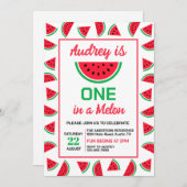 One In A Melon Watermelon Verjaardag Kaart (Voorkant / Achterkant)