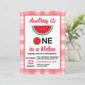 One In A Melon Watermelon Verjaardag Kaart (Staand voorkant)