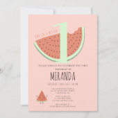 ONE IN A MELON Watermelon Verjaardagsfeest Kaart (Voorkant)