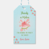 One in a Melon Watermelon Verjaardagsuitnodiging Cadeaulabel (Voorkant)