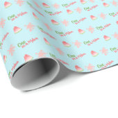 One in a Melon Watermelon Verjaardagsuitnodiging Cadeaupapier (Rol Hoek)