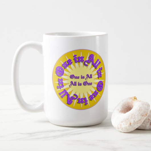 "One in All" White Mok van 15 oz (Met donut)