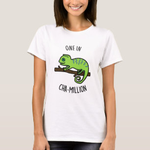 One in Cha-Million Cute Chameleon Pun T-shirt