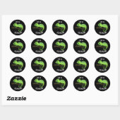 One in Cha-Million Funny Chameleon Pun Dark BG Ronde Sticker (Vel)
