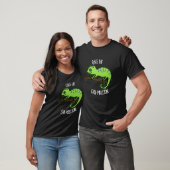 One in Cha-Million Funny Chameleon Pun Dark BG T-shirt (Unisex)