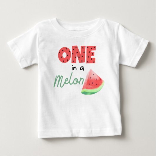 ONE in een Melon First Birthday Shirt (Voorkant)