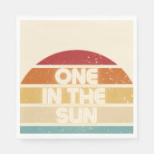 One in the Sun Retro Beach Party Napkins Servet (Voorkant)