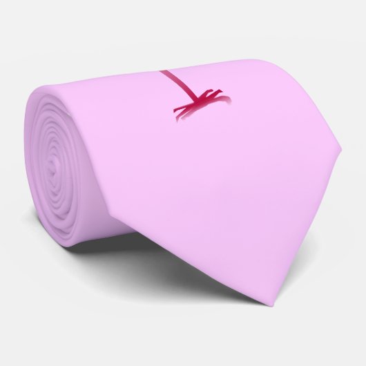 *One Kerstfeest Flamingo Stropdas (Opgerold)