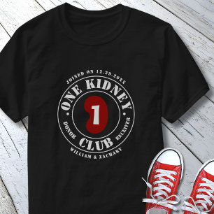One Kidney Club Donor Ontvanger Namen Datum T-shirt