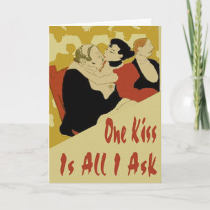 One Kiss Valentijn Feestdagen Kaart