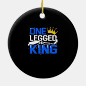 One Legged King prothese amputatie handicap Keramisch Ornament (Achterkant)