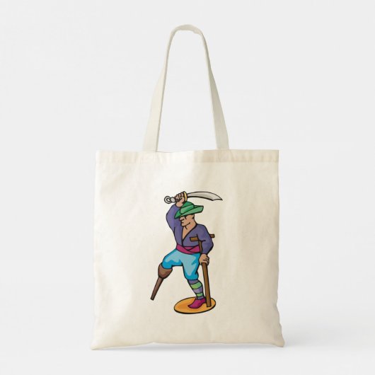 One Legged Pirate Tote Bag (Achterkant)