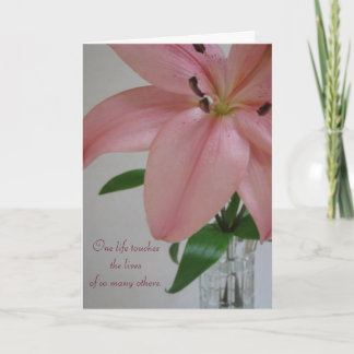 One Life Lily Sympathy Card Kaart
