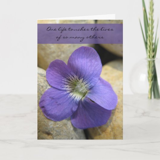 One Life Violet Sympathy Card Kaart (Voorkant)