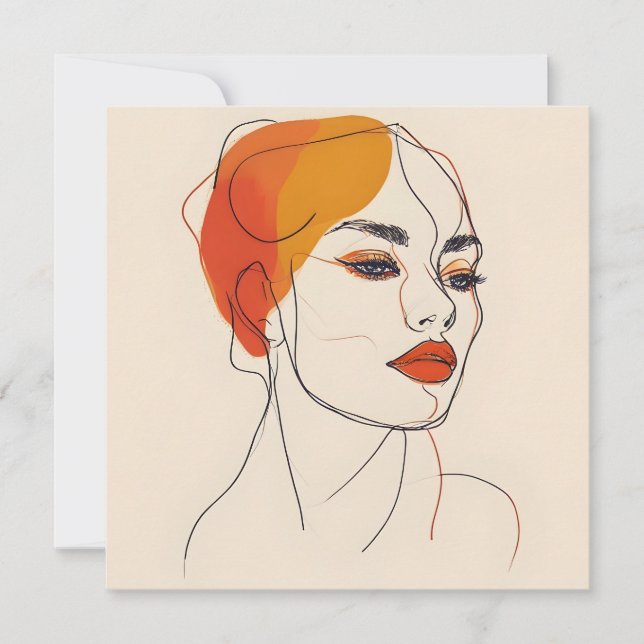 One line vrouw kunst (Voorkant)