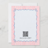 One Little Miss Liberty QR Code 1e verjaardag Kaart (Achterkant)