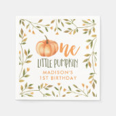 One Little Pumpkin Baby's 1e verjaardag Servet (Voorkant)
