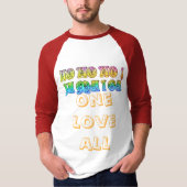 One Love All HoHo Jamaica Merry-kerstkleuren T-shirt (Voorkant)