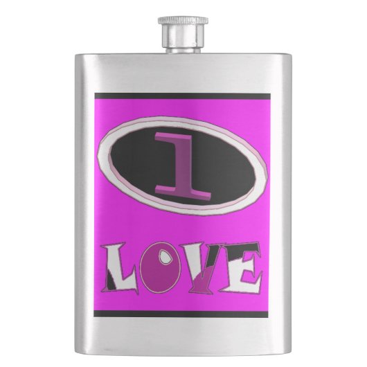 One love brite pink zeg het hardop flacon (Voorkant)