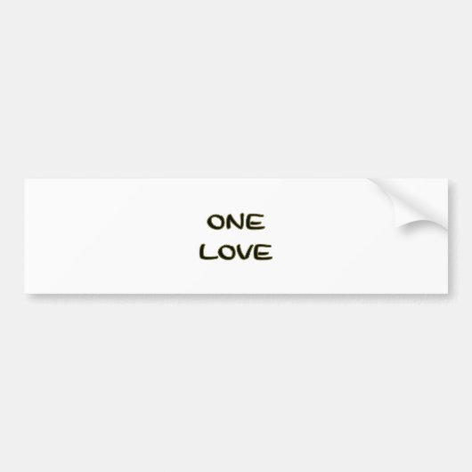 One Love Bumpersticker (Voorkant)