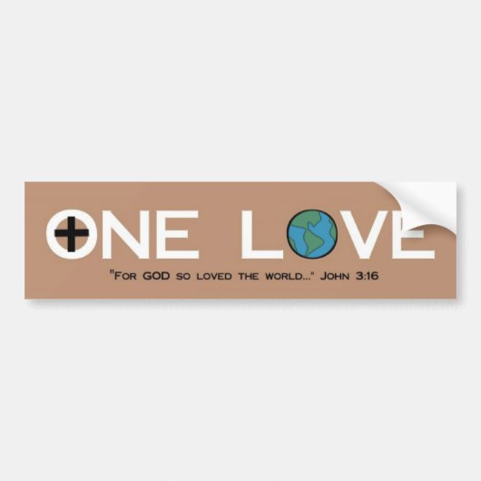 One Love Bumpersticker (Voorkant)