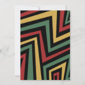 One Love Eerste Verjaardag Reggae Uitnodiging (Achterkant)