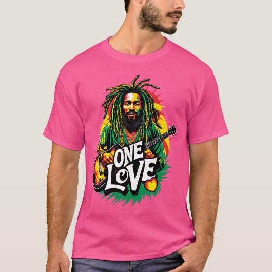 One Love el Rey del Reggae T-shirt (Voorkant)