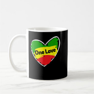 One Love Heart Jamaicaanse vlag Koffiemok