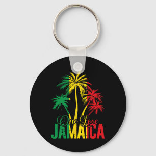One Love Jamaica Jamaicaanse Vakantie Reggae Palme Sleutelhanger