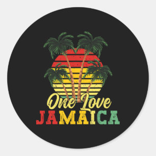 One Love Jamaica Summer Family Vakantie Jamaicaans Ronde Sticker