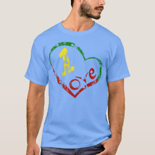 One Love Jamaica T Shirt Rasta Reggae Music Carib