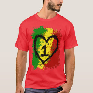One Love Jamaica T Shirt Rasta Reggae Music Carib