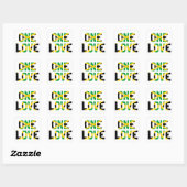 One Love Jamaican Flag Sticker (Vel)