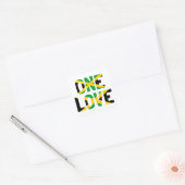 One Love Jamaican Flag Sticker (Envelop)