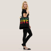 One Love Jamaican Rasta Reggae Draagtas (Op model)