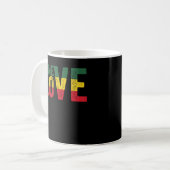One Love Jamaican Rasta Reggae Koffiemok (Voorkant links)