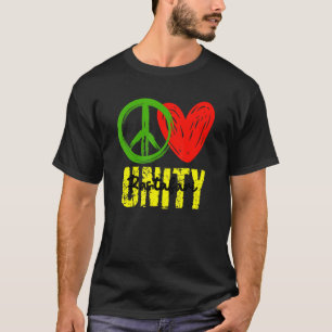 One Love Peace Unity Reggae Roots Jamaica Ras T-shirt